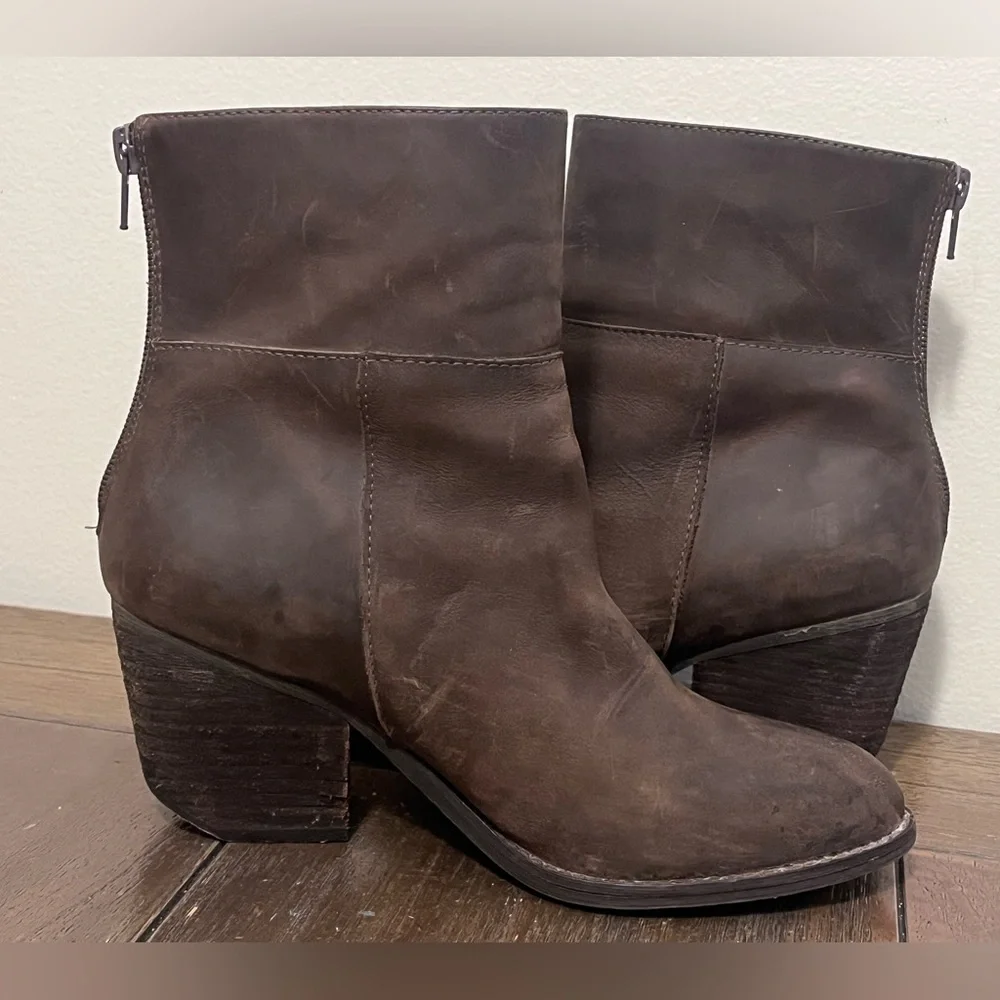 Jeffrey Campbell Rosmore Brown Leather Boots Booties Handmade Ibiza Women size 7